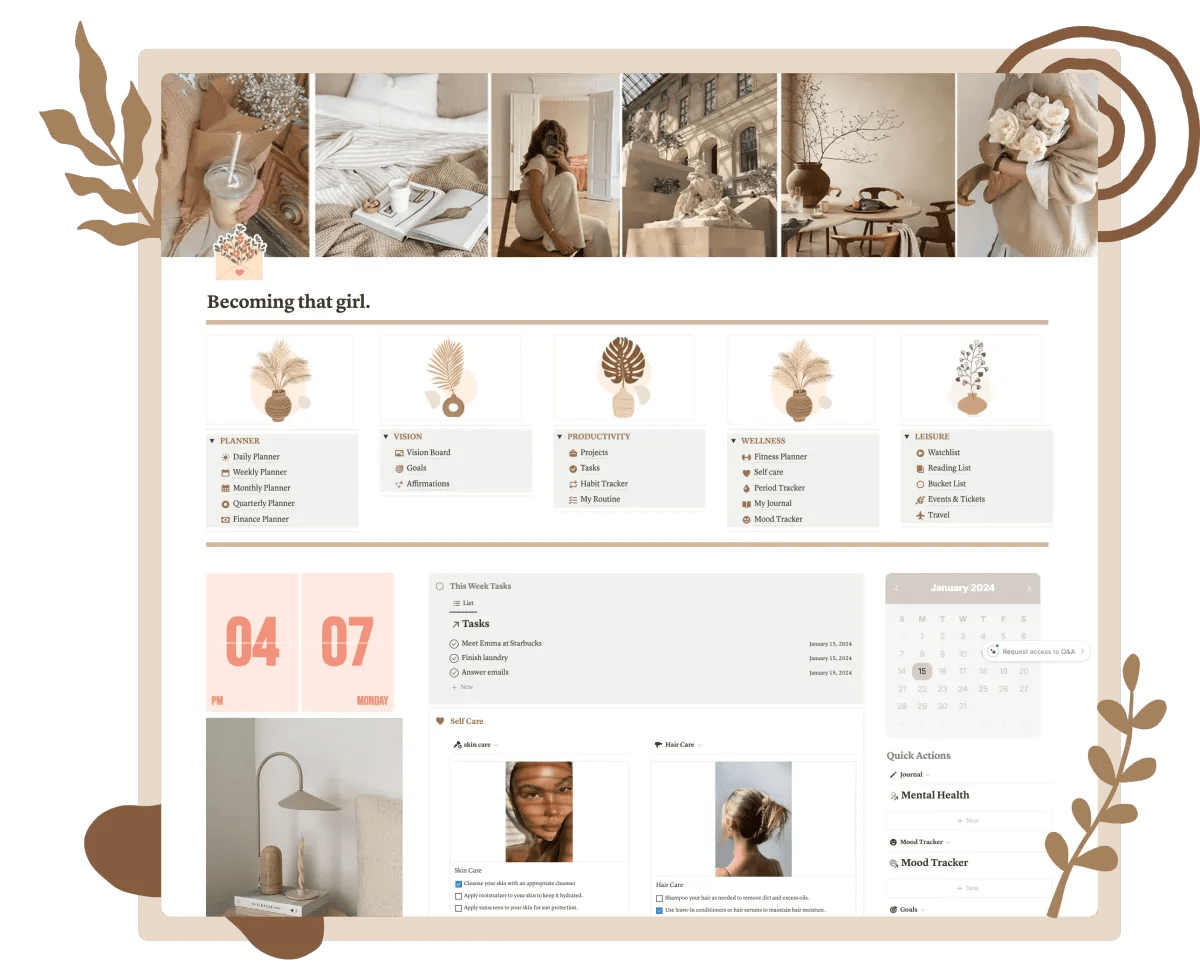 That Girl Life Planner 2025 | 10-In-1 Notion Planner
