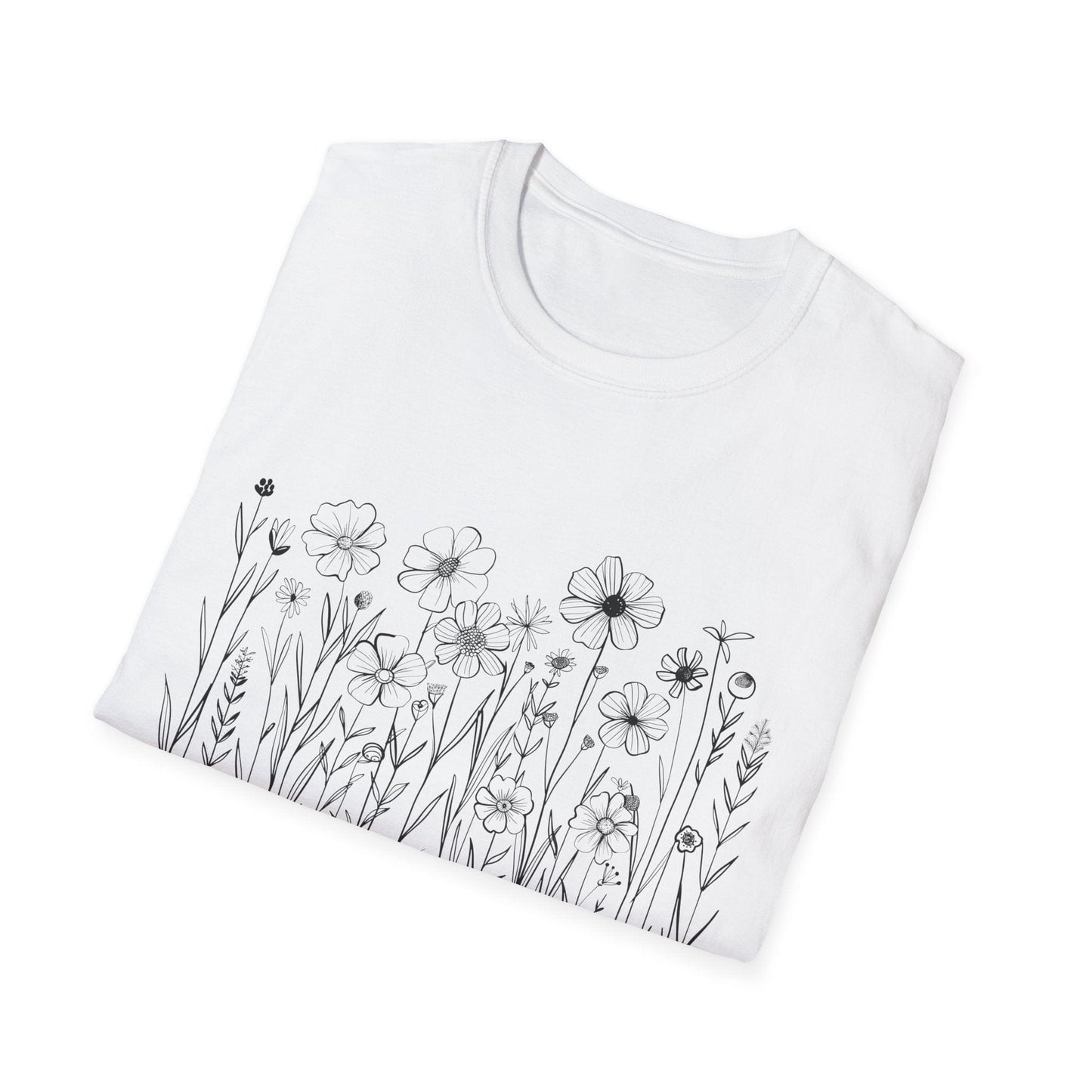 B&W Wildflower T-Shirt