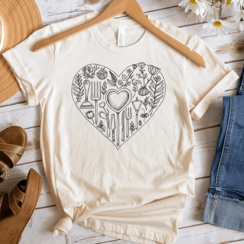 Gardening Heart T-Shirt