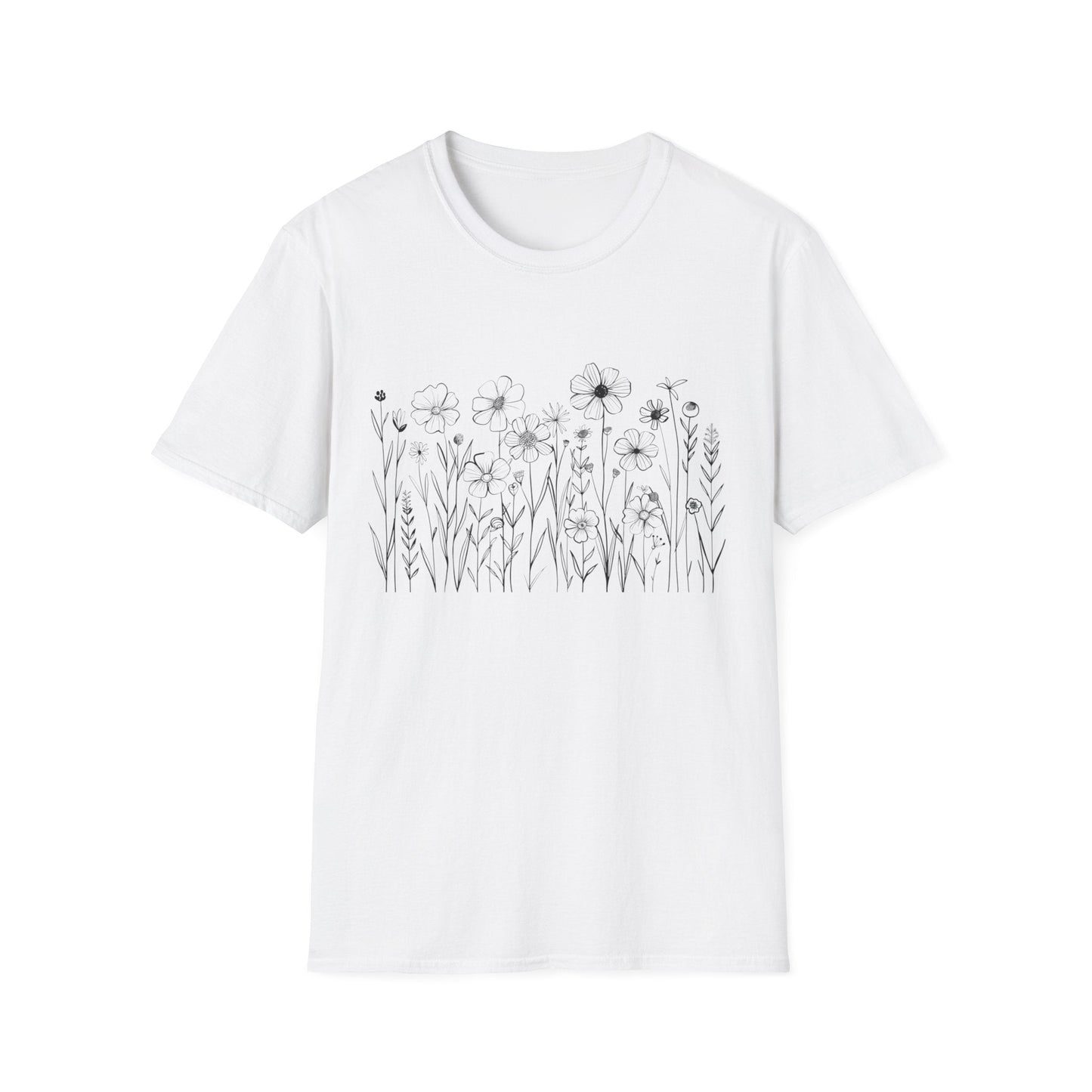 B&W Wildflower T-Shirt