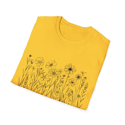 B&W Wildflower T-Shirt