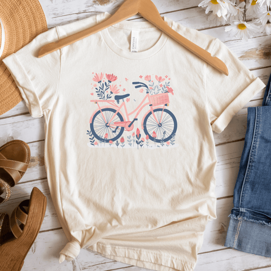 Flower Bike Pink T-Shirt