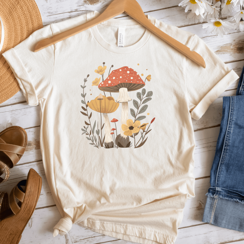 Whimsical Fungi Wonderland T-Shirt