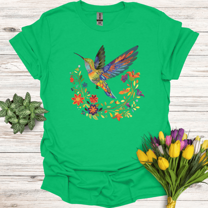 Floral Hummingbird T-Shirt