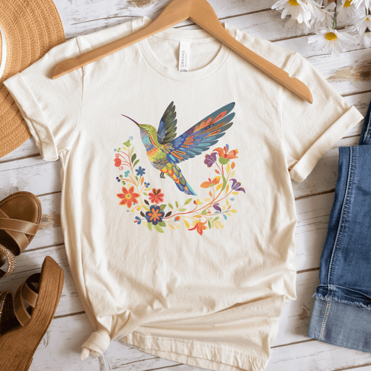 Floral Hummingbird T-Shirt