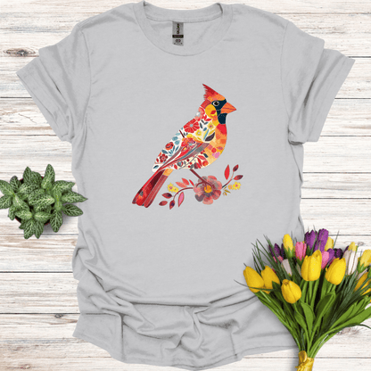 Floral Cardinal Love T-Shirt