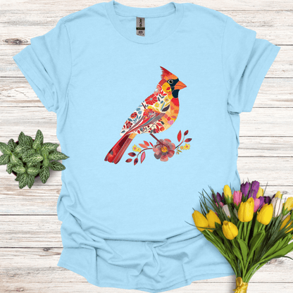 Floral Cardinal Love T-Shirt