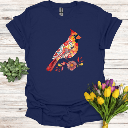 Floral Cardinal Love T-Shirt