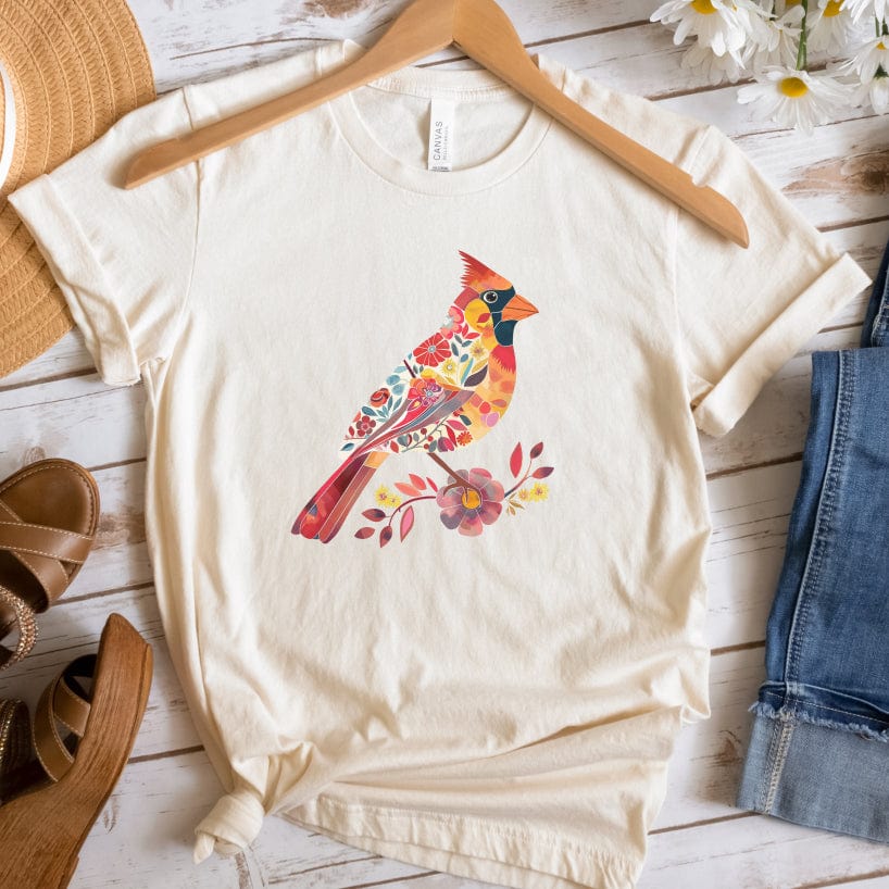 Floral Cardinal Love T-Shirt