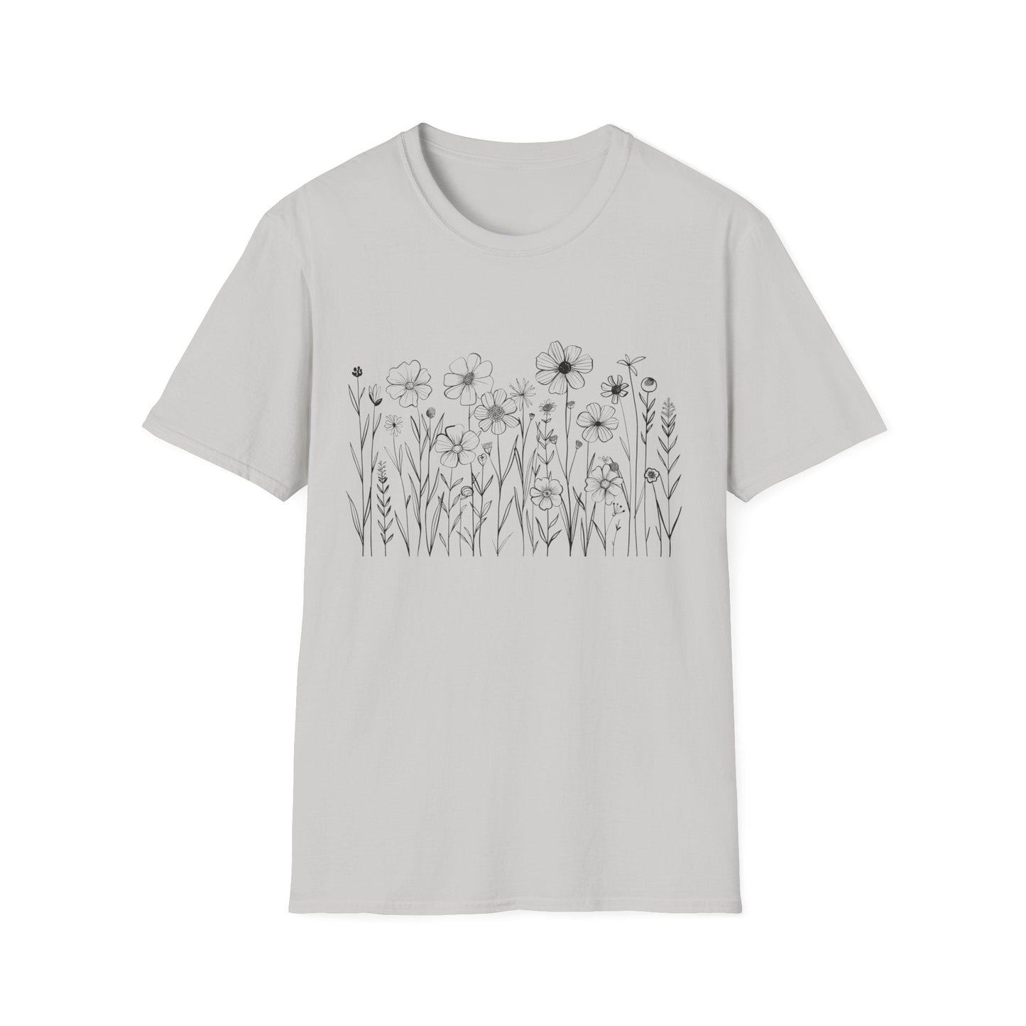 B&W Wildflower T-Shirt