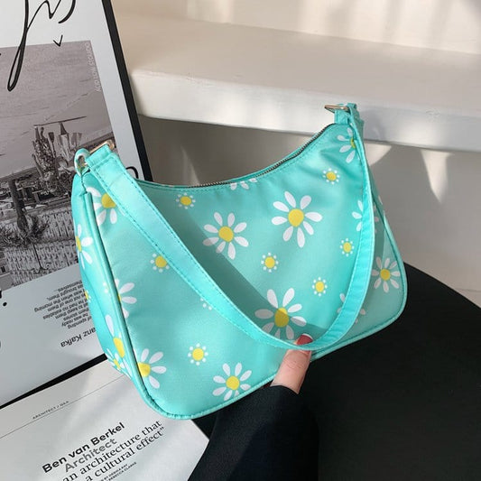 Girls Small Daisy Shoulder Bag Women's New Trendy Fashion Hand-Held Armpit Bag Small Fresh Handbag Bag