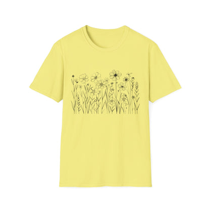 B&W Wildflower T-Shirt