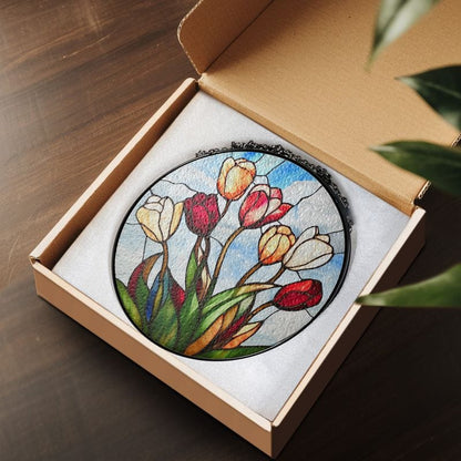 Stained Glass Tulips