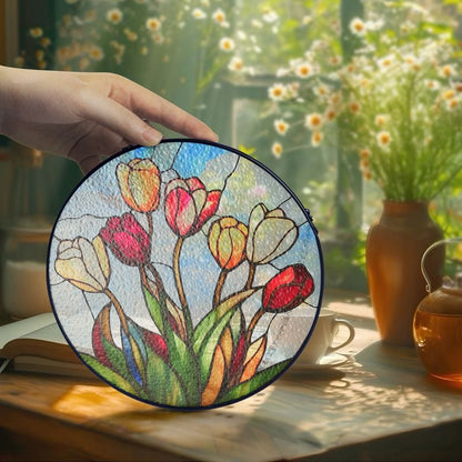 Stained Glass Tulips
