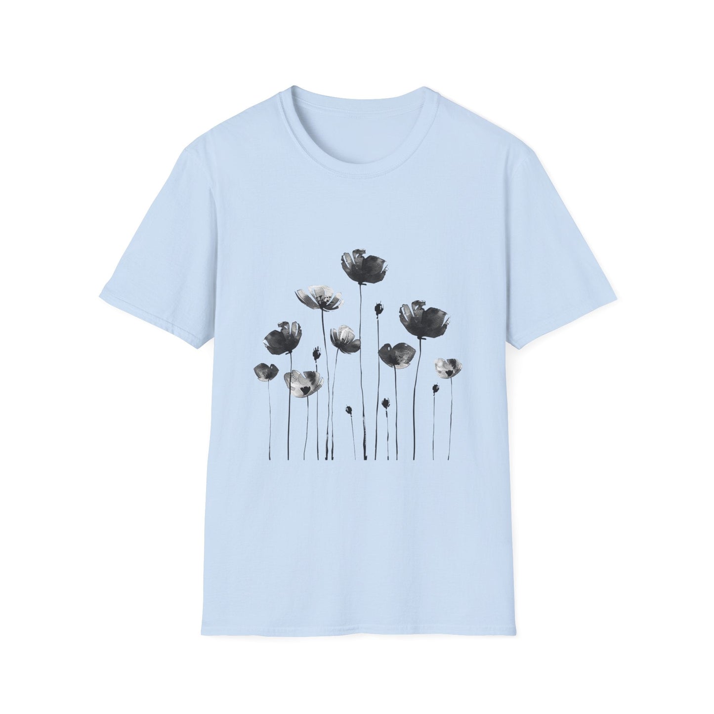 B&W Flower Field T-Shirt