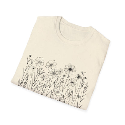 B&W Wildflower T-Shirt