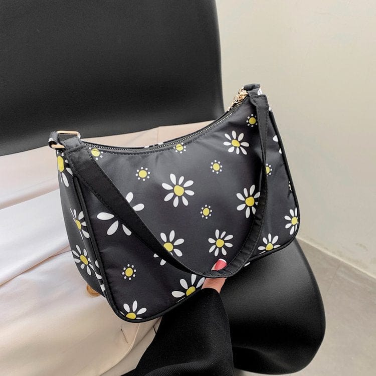 Girls Small Daisy Shoulder Bag Women's New Trendy Fashion Hand-Held Armpit Bag Small Fresh Handbag Bag