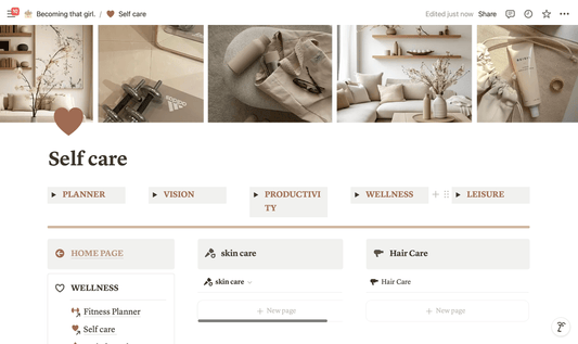 Self Care Planner