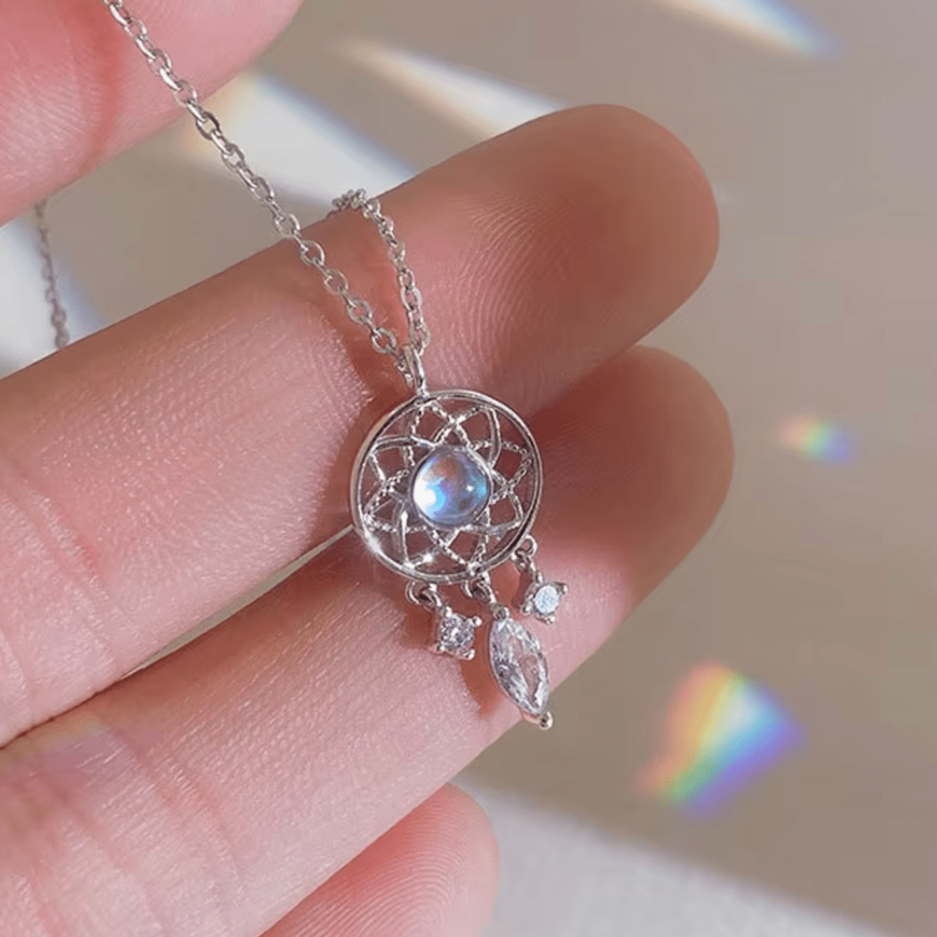 Moonstone Dreamcatcher Necklace | Buy 1 Get 1 FREE