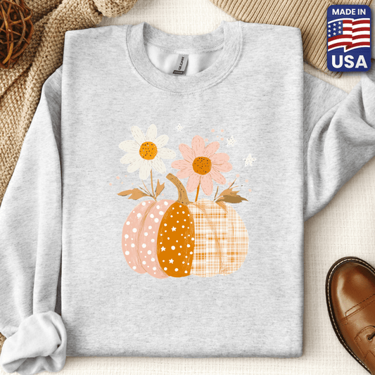 Cartoon Flower Pumpkin Crewneck