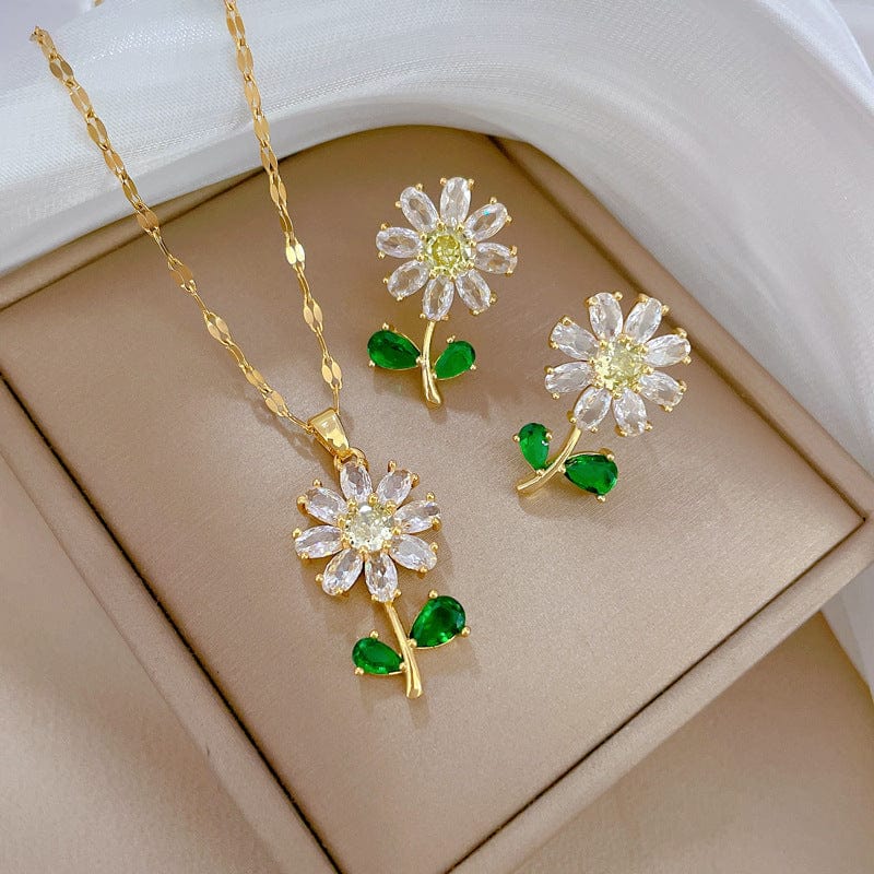 Flower Necklace & Earrings🌻