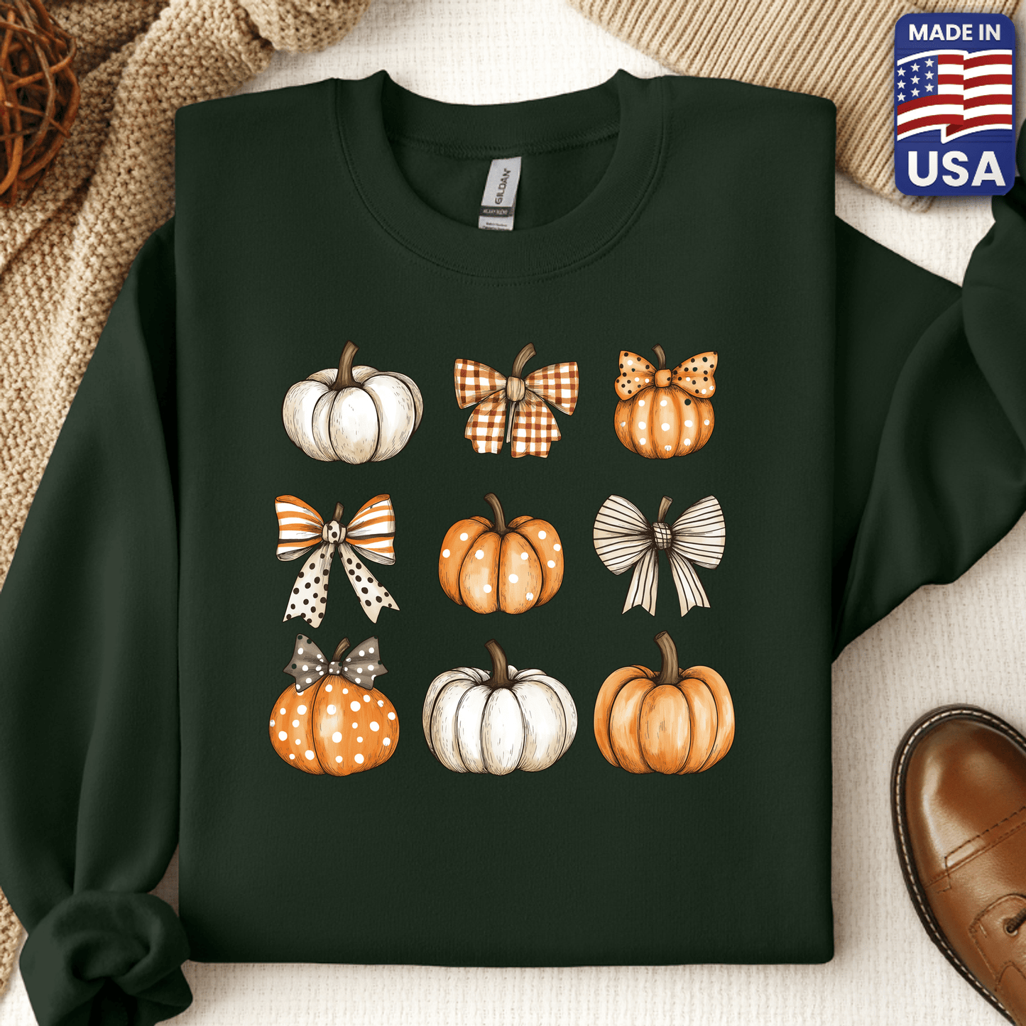 THEAIRTOWN ♥suede cancan pumpkin sk /追跡付 Pumpkin Queen of Autumn Crewneck – DaisyFleur